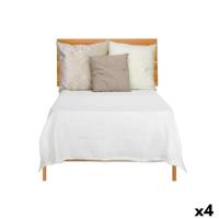 Sprei 180 x 260 cm Geometrisch Wit (4 Stuks) - thumbnail