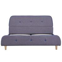 Bedframe stof lichtgrijs 140x200 cm - thumbnail