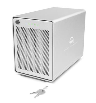 OWC Mercury Elite Pro Quad (0 TB) - externe opslagbehuizing met vier sleuven en SoftRAID XT voor 2,5 inch en 3,5 inch SATA drives