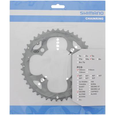 Shimano Deore FC-M590-9 Kettingblad 9V 44T - Zilver Shimano Deore FC-M590-9 Kettingblad 9V 44T - Zilver