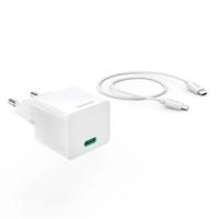 Hama Snellader met oplaadkabel USB-C mini-oplader PD 20 W 1 m Oplader Wit - thumbnail