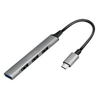 LogiLink UA0392 USB-C (USB 3.2 Gen 2) multiport hub Met USB-C stekker Aluminium-grijs - thumbnail
