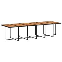 13-delige Tuinset met kussens poly rattan zwart - thumbnail