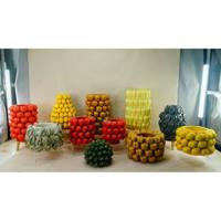 Vaas Home ESPRIT Geel Keramisch Keramiek Tropisch 25 x 25 x 38 cm - thumbnail