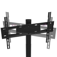 Tv-standaard hoekmodel 2-laags voor 32-65 inch zwart - thumbnail