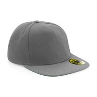 Beechfield CB660 Original Flat Peak Snapback Cap - Grey/Grey - One Size - thumbnail