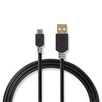 Nedis USB-Kabel | USB-A Male naar USB Micro-B Male | 480 Mbps | 1 m | 1 stuks - CCBW60500WT10 CCBW60500WT10 - thumbnail