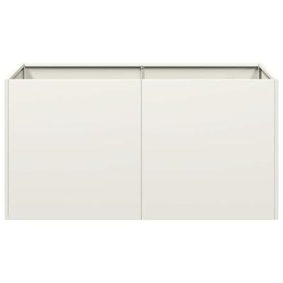 Plantenbak 80x40x40 cm koudgewalst staal wit