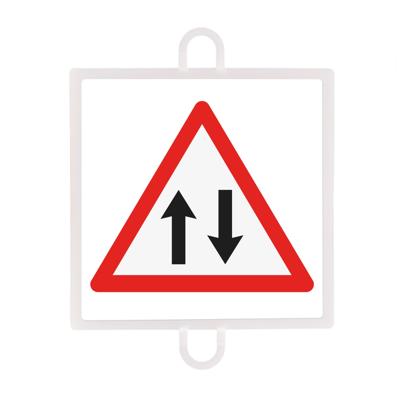 TRAFFIC WARNING SIGN PANEL No. 6 (TWO-WAY TRAFFIC)
