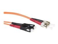 ACT 10 meter LSZH Multimode 50/125 OM2 glasvezel patchkabel duplex met SC en ST connectoren - thumbnail