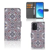 OPPO Reno6 5G | Bookcase | Flower Tiles - thumbnail