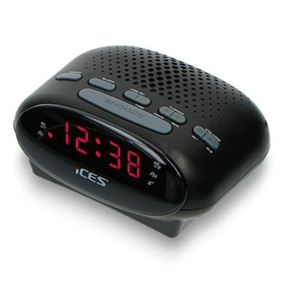 ICES ICR-210 Wekkerradio VHF (FM) FM Wekfunctie Zwart