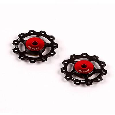 CEMA derailleurwieltjes rvs 9/10/11v pvc zwart