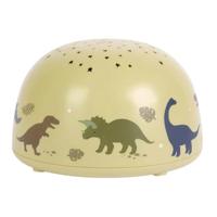 Nachtlampje jongen met sterrenprojector DINO A Little Lovely Company kaki - thumbnail
