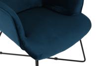 Armstoel DKD Home Decor Blauw Zwart Metaal 68 x 76 x 90 cm - thumbnail