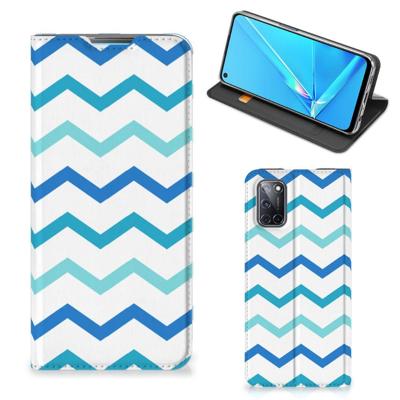 OPPO A52 | A72 | Hoesje met Magneet | Zigzag Blauw