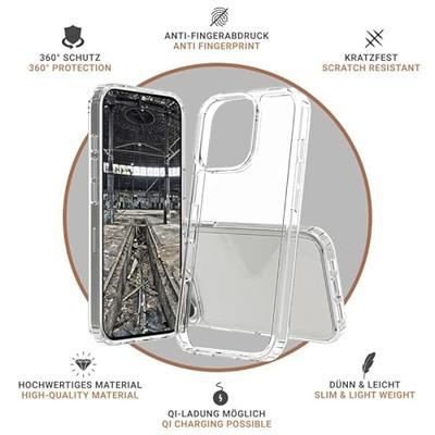 JT Berlin BackCase Pankow Clear Backcover Apple iPhone 16 Pro Max Transparant Inductieve lading JT Berlin BackCase Pankow Clear Backcover Apple iPhone 16 Pro Max Transparant Inductieve lading