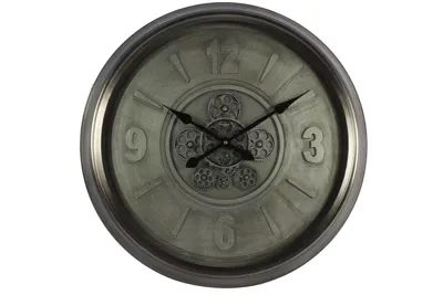 Klok ro Lotte silver D63 cm Decostar - Decostar