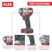 Flex IW 1/2 400 18.0-EC C 531502 Accu-slagmoersleutel Aantal meegeleverde accus: 0 2.5 Ah, 5 Ah, 8 Ah Zonder accu - thumbnail