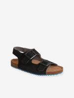 Leren kindersandalen volledig open marineblauw - thumbnail