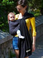 Kleine sjaal zonder knoop LOVE RADIUS zwart - thumbnail