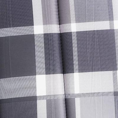 VidaXL Ligbedkussen 200x50x3 cm oxford stof ruitpatroon grijs