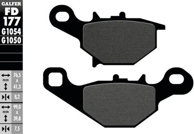 GALFER remblokken "fd177" brake pad fd177 g1054 organic