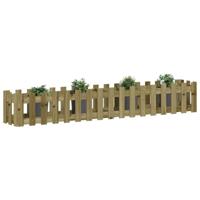 VidaXL Plantenbak verhoogd hekontwerp 200x30x30 cm geïmpregneerd hout - thumbnail