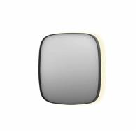 Spiegel INK SP30 100x4x100 cm incl. Indirect LED-Verlichting Rondom en Spiegelverwarming Geborsteld Metal Black - thumbnail