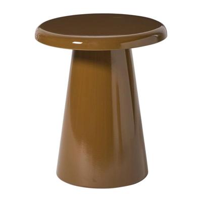 Bijzettafel metaal groot - bruin - ø34.5x40.5 cm