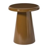 Bijzettafel metaal groot - bruin - ø34.5x40.5 cm - thumbnail
