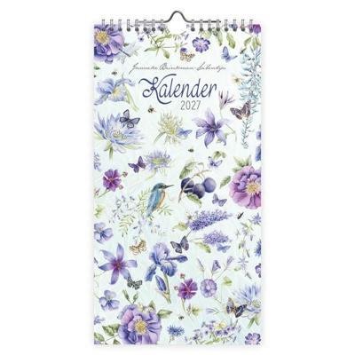Janneke Brinkman Maandnotitiekalender 2027 Blauwe Bloemen