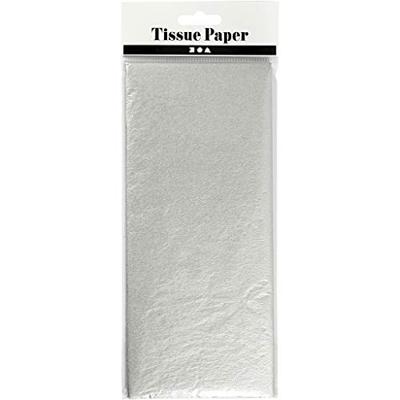 Creativ Company Tissuepapier, vel 50x70 cm, 17 gr, zilver, 6 vel/ 1 doos - thumbnail