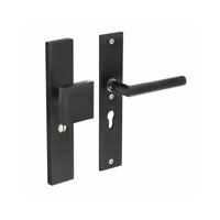 Intersteel Veiligheidsbeslag kerntrekbeveiliging profielcilindergat rechthoekig mat zwart 55 mm voordeurbeslag - thumbnail