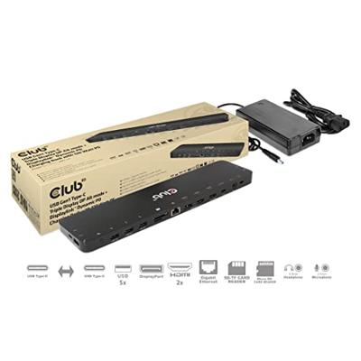club3D 4K ChargingDock USB-C USB-C dockingstation Geschikt voor merk (dockingstation): Club 3D Geïntegreerde kaartlezer, USB-C Power Delivery - thumbnail