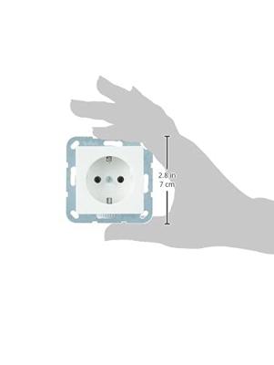 GIRA 018827 Wandcontactdoos met randaarde Inzetstuk System 55, Standaard 55, E2, Event, Event Clear, Event Opaque, Esprit, ClassiX Zuiver wit, Mat 1 stuk(s)