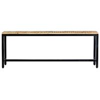 Eetbank 120 cm massief ruw mangohout - thumbnail