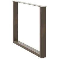 Eettafelpoten 2 st U-vormig 100x(72-73) cm staal naturel - thumbnail