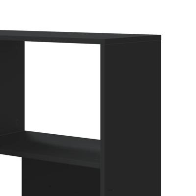 Boekenkast 4-laags hoek 85x85x140 cm bewerkt hout zwart