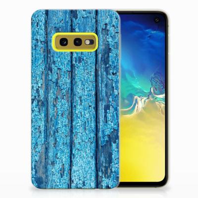 Samsung Galaxy S10e | Bumper Hoesje | Wood Blue
