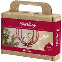 Creativ Company Mini hobbyset boetseren, hartvormig kerstfiguur, diverse kleuren, 1 doos - thumbnail