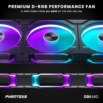 Phanteks D30 PWM Reverse Airflow D-RGB PC-ventilator (b x h x d) 140 x 30 x 140 mm Phanteks D30 PWM Reverse Airflow D-RGB PC-ventilator (b x h x d) 140 x 30 x 140 mm