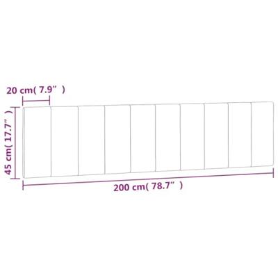 Hoofdbordkussen "Hanko" 200 cm fluweel blauw