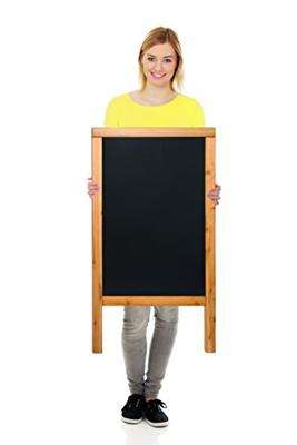 Stoepbord Securit 550x850x30mm teak hout Stoepbord Securit 550x850x30mm teak hout