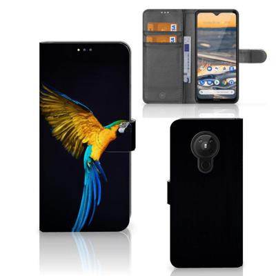 Nokia 5.3 | Telefoonhoesje | Met pasjeshouder | Papegaai Nokia 5.3 | Telefoonhoesje | Met pasjeshouder | Papegaai