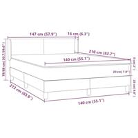 Boxspring met matras fluweel roze 140x210 cm - thumbnail