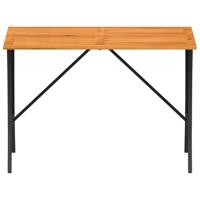 Tuintafel met acaciahouten blad 105x75x72 cm poly rattan zwart - thumbnail