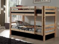 Bed ALIZE stapelbed 90x200 cm natuurlijke pijnboom zonder tent zonder lades - thumbnail