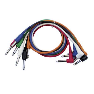 DAP FL14 set van 6 patchkabels mono recht-haaks 90cm