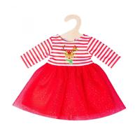 Heless Kerstjurk met haarband rendier, maat 28-35 cm - thumbnail
